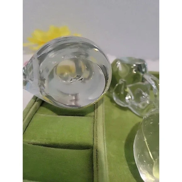 Vintage Clear Glass Animal Figures Paperweight Lot Of 6 MCM Mid Century Retro